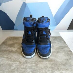 Nike Kids Royal Blue and Black High-Top Sneakers
